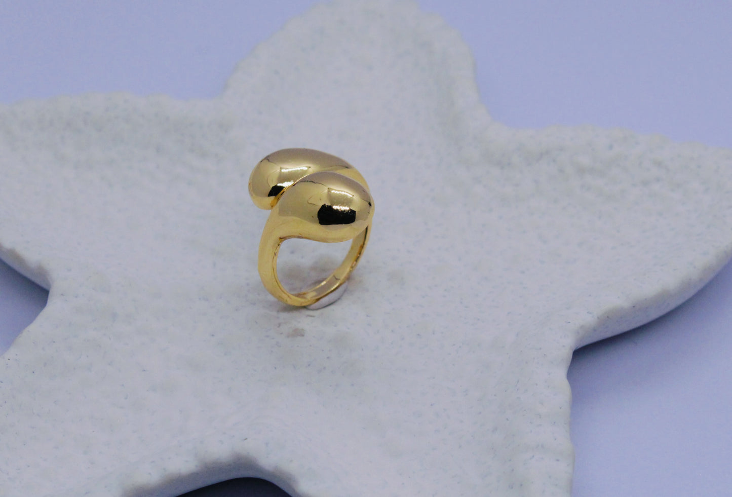 Chunky Twisted Golden Ring (Adjustable Size)