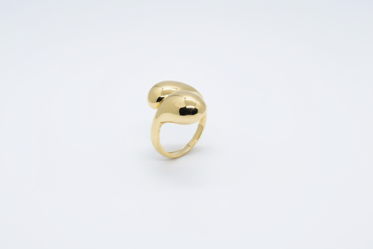 Chunky Twisted Golden Ring (Adjustable Size)