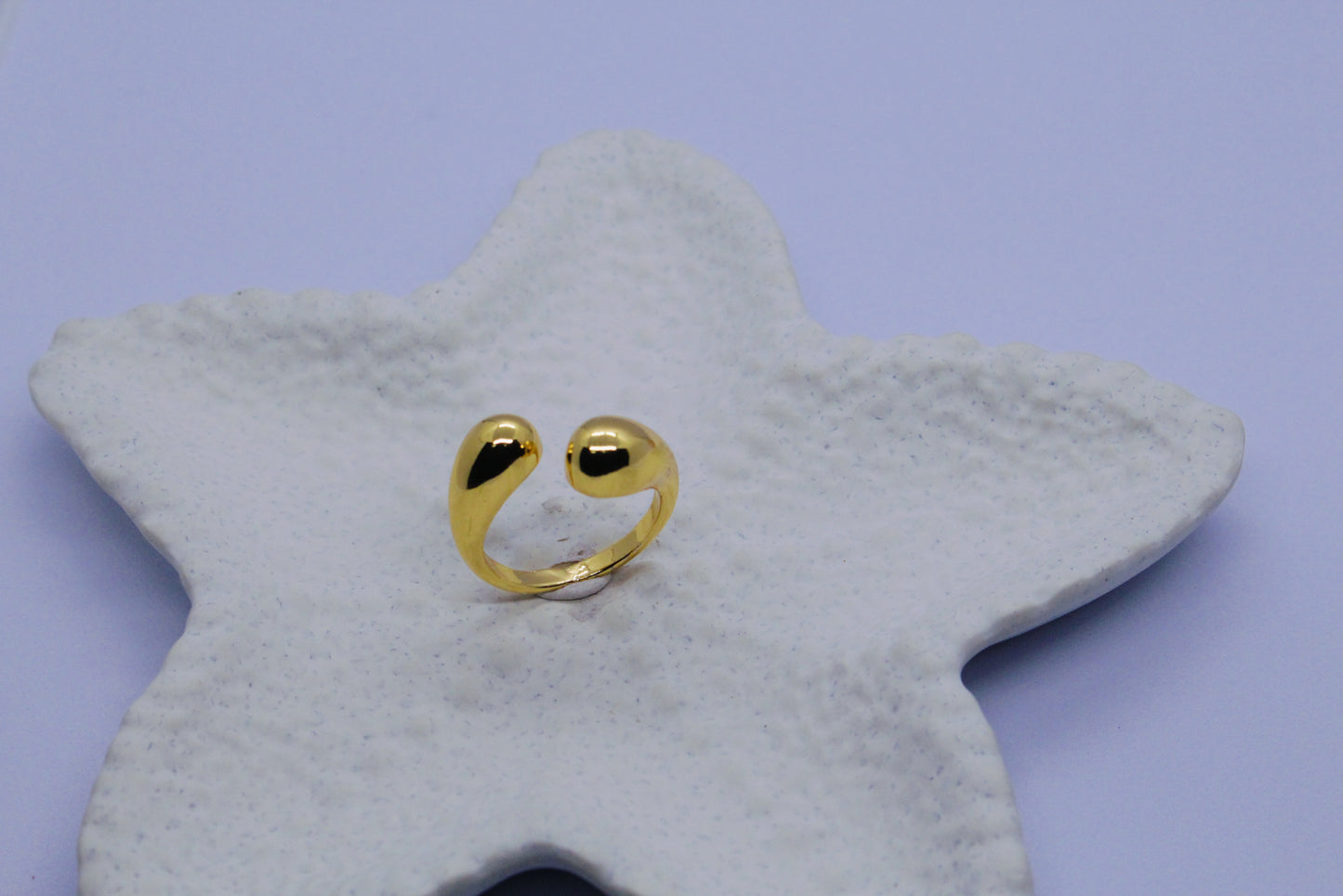 Raindrop Golden Ring (Adjustable Size)