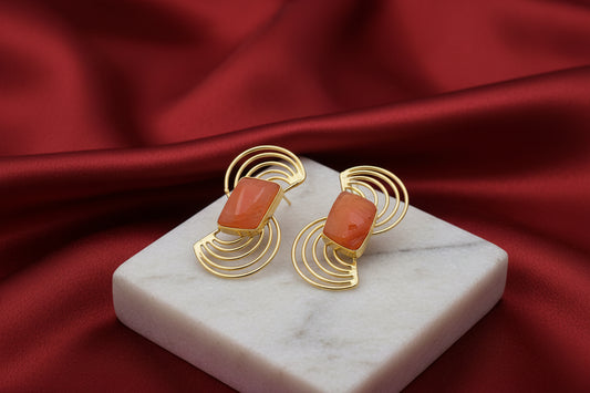 Sunset Horizon Stone Natural Stone Earrings