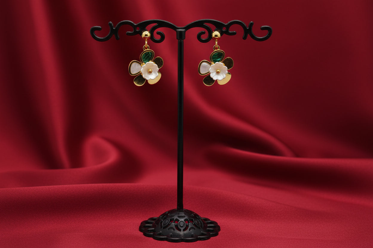 Whimsical Floral Motif Dangles