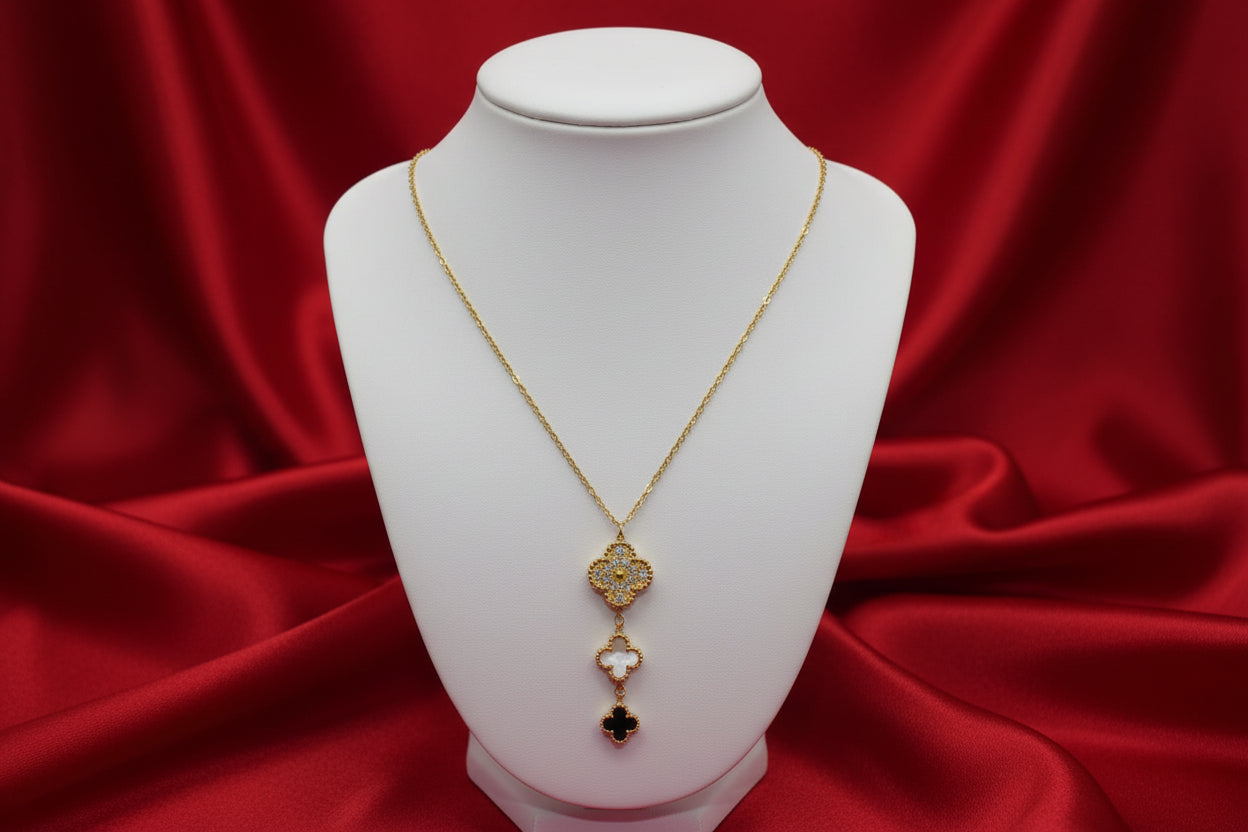 The Onyx & Pearl Clover Drop