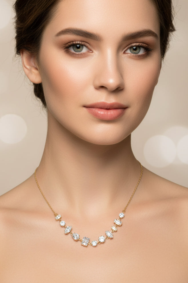 Crystal Brilliance Station Necklace
