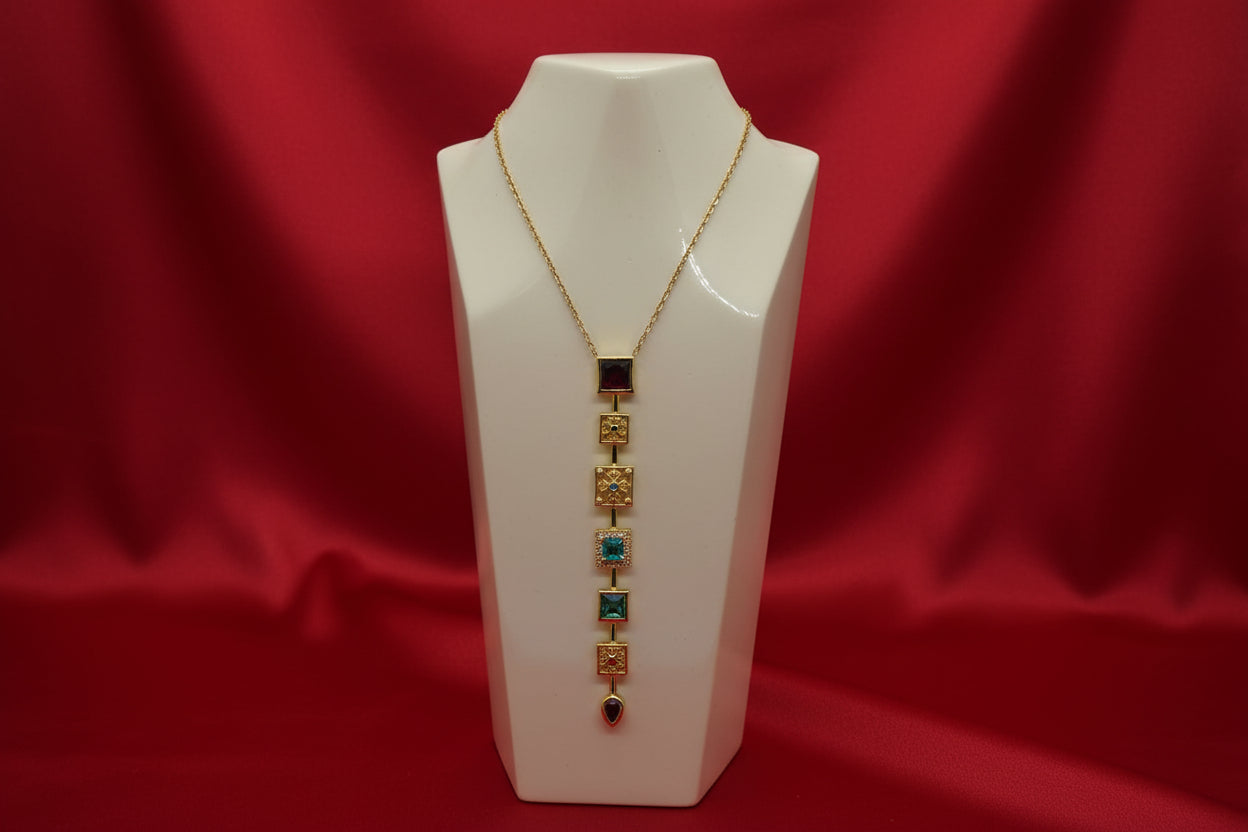 Cascading Stars Drop Necklace