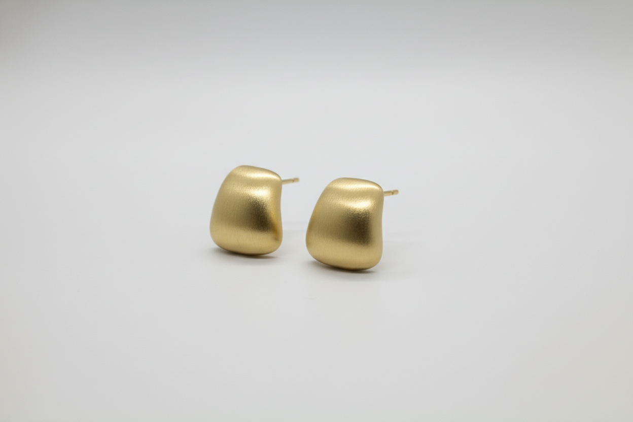 Gold Matte Earring