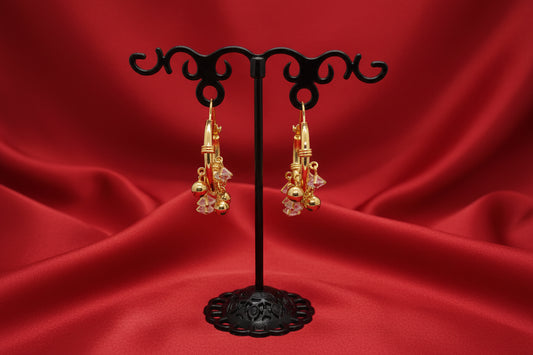 Crystal Cluster Hoop Charms
