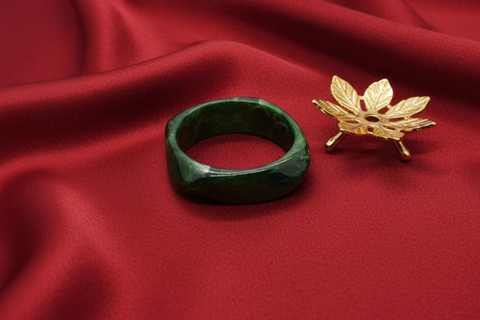 Emerald Marble Square Bangle Free Size