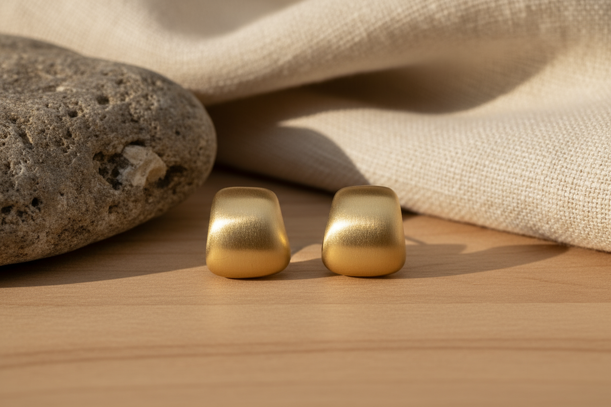 Gold Matte Earring