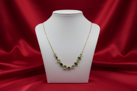 Two-Tone Green Stone Necklace